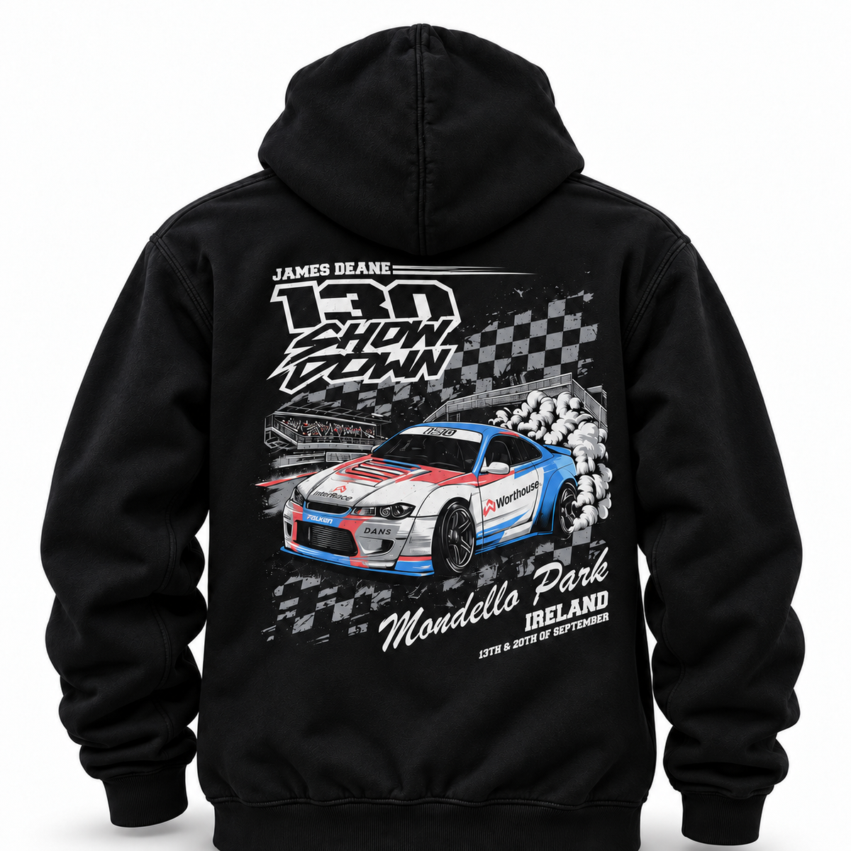 130 Showdown Oversized Hoodie Faded Black