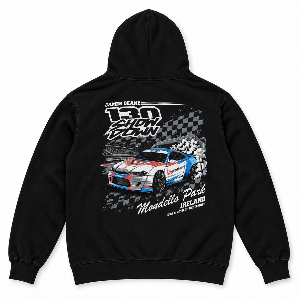 130 Showdown Oversized Hoodie Faded Black