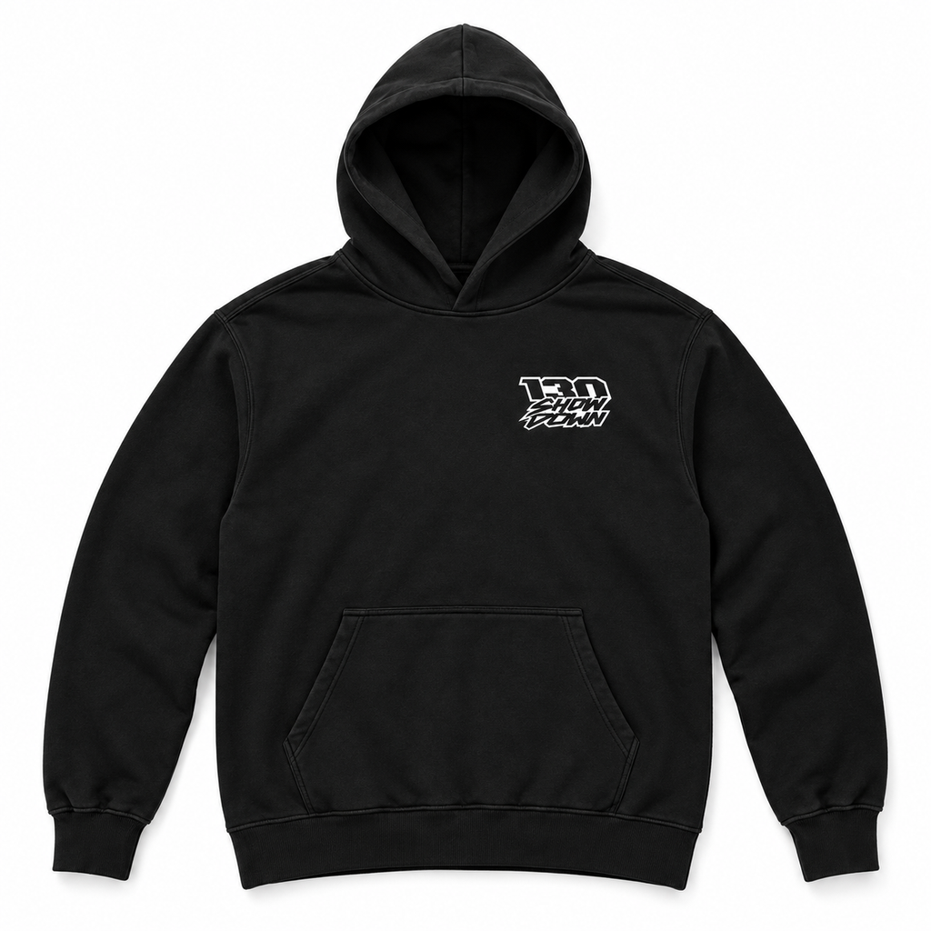 130 Showdown Oversized Hoodie Faded Black