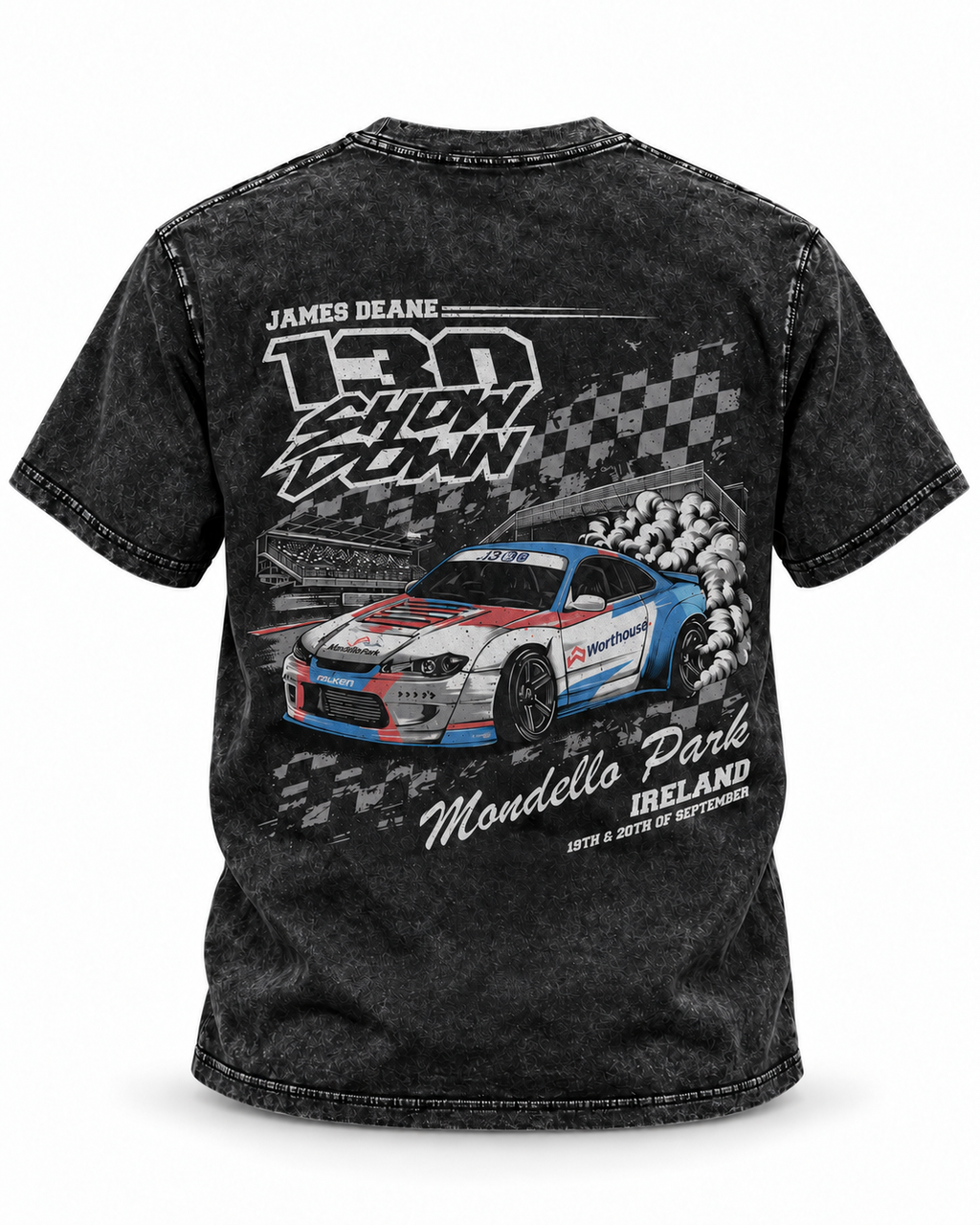 130 Showdown Stone Washed Black T-Shirt