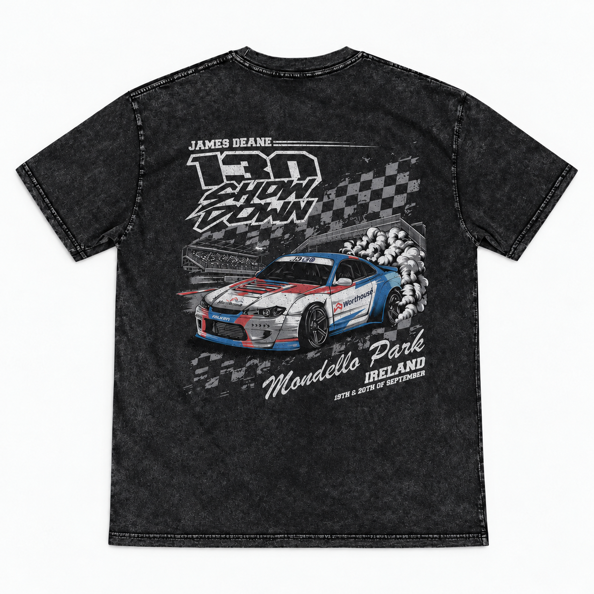 130 Showdown Stone Washed Black T-Shirt