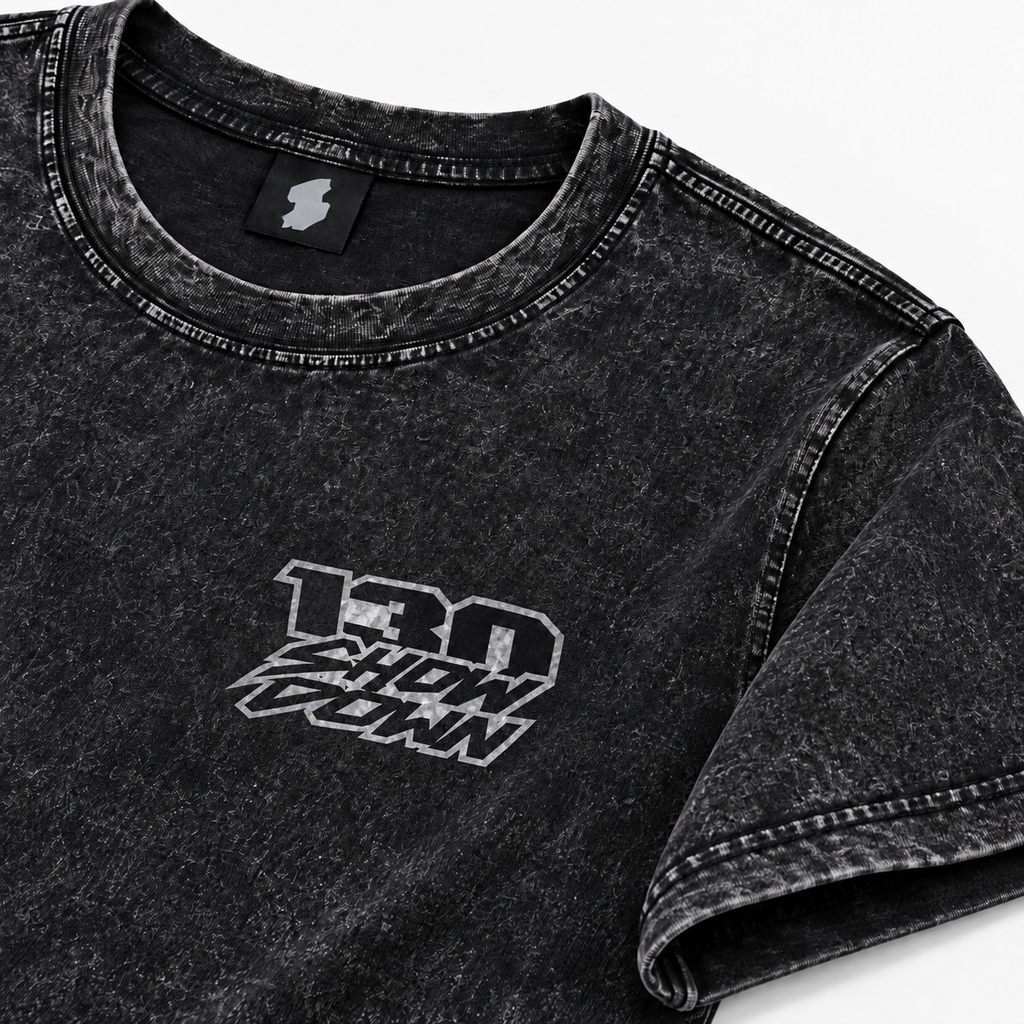 130 Showdown Stone Washed Black T-Shirt